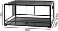 REPTI ZOO 50 Gallon Reptile Glass Terrarium Tank Double Hinge Door with Screen Ventilation Large Reptile Terrarium 36" x