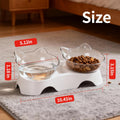 MILIFUN Cat Bowls, Cat Food Bowls Elevated Tilted, Anti Vomiting Kitty Bowl for Puppy and Bunny, Orthopedic for Indoor Cats.