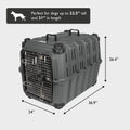 Mammoth Guardian Dog Kennel 36" Heavy Duty Travel & Outdoor Crate for Puppies, Small, Medium & Large Dogs, Secure 3 Bolt