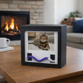 OtterPets Cat Urn for Ashes, 4 Customizable Displays with Paw Print Ink Kit, 6.5x6.5x4.0, Flannel Bag, Pet Urns for Cats Ashes, Pet Urn for Cat Ashes, Pet Ashes Keepsake