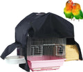 Bird Parrot Cage Cover with Dual Side Zippers, Blackout