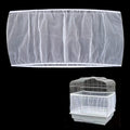 Chihutown Soft Airy Bird Cage Net Cover, Bird Cage Seed Catcher, Skirt Guard Gauze Birdcage Mesh Netting for Round Square Cages, Reuseable (White, L)