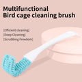 Stainless Steel Bird Cage Cleaner with Long Handle - Dual Head Brush & Scraper for Parrot Cages, Perch Cleaning Tool–Dur
