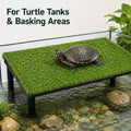 Artificial Grass Mat for Reptile Habitats, 23.6 x 12.6 in Replacement Grass Pad for Turtle Basking Platforms, Terrariums