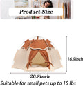 Gigreinc Cat Tent for Indoor, Indoor Dog House,Kitten Tent Suitable for Samll Dogs,Pet Cute Cave Nest Dog Houses(Beige, Medium)