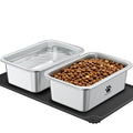 URPOWER 2 Pack 1.25 Gallon Large Dog Water Bowl, Thickened Stainless Steel Dog Water & Food Bowls with Non-Slip Mat, Spill-Proof Metal Pet Bowl Set for Medium, Large, X-Large Dogs, Indoor/Outdoor Use