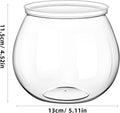 Toddmomy 1 Gallon Transparent Plastic Fish Bowl Small Round Aquarium for Goldfish Turtles Tabletop Fish Tank Office Home