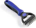 WePet Grooming Rake for Dogs & Cats, Double-Sided Deshedding Brush, Extra-Wide Dematting Tool, Slicker Comb for Undercoa