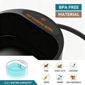Outdoor Heated Water Bowl for Dogs Cats, 2.2L Winter Heating Dog Water Bowl Smart Thermal for Outdoor Chickens Rabbits B