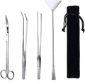 Aquarium Aquascaping Tool, Long Tweezers Scissors Spatula, 4 in 1 Stainless Steel Aquatic Plants Set for Fish Starter Ki