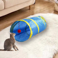 Cat Tunnel Tube Toys，Tunnels for Indoor Cats, 2 Way Collapsible Interactive Toy with Balls for Rabbits, Kittens, Ferrets