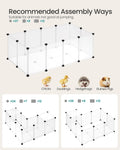 SONGMICS Pet Playpen with Floor, Small Animal Playpen