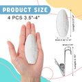 Jmxu's 3.5"-4" Cuttlebone for Birds Parakeets, Cuddle Bone with Metal Clip, Cuttlefish Bone for Sharp Beaks, Natural Birds Calcium for Parrots Cockatiels Tortoises, 4 Pcs