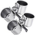Tioncy 2 Pcs Stainless Steel Bird Bowls, Clip on Parrot Food Water Cups