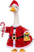 Christmas Porch Goose Outfits Santa Claus Costume for 23 Inch Lawn Statue