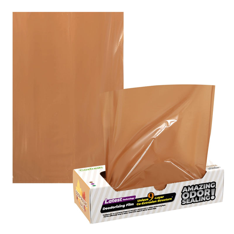 Covfresh Odor-Sealing Cat Poop Bags XS, 220 Count | Durable Unscented Waste Bags for Pet, Diaper, Ostomy & Food Waste Disposal (Brown)