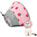 GoGoPaw Cat Cone Collar Soft to Stop Licking, Adjustable, Foldable Lightweight Kitten Cones After Surgery Recovery for Cats & Kittens, Cat Cone Alternative, Easy Eating (Pink, S)