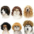 6 Pack Funny Cat and Dog Wigs, Soft Pet Cosplay Costume with Adjustable Straps, for Halloween Christmas Party Dress-Up, Ideal Gift for Pet Lovers