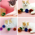 PET SHOW 20 Pcs Cat Crinkle Toy Ball 2.5inch Mylar Cat Pounce Chase Toys Colorful Paper Ball Chase Training Activity for Cats Kittens