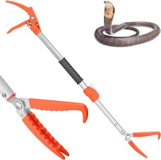 Kalkal 60” Snake Grabber, Telescopic Aluminum Rattle Snake Catcher Grabber
