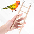 Bird Ladder for Cage, 3 PCS Bird Cage Ladder Wooden Hanging Parrot Wood Step Parakeet Ladders Climbing Small Wooden Ladd