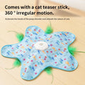 Rechargeable Automatic Cat Toy, 3-Mode Touch-Activated Interactive Toy with Random Motion, Concealed Feather & Squeaky S