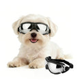 PETLESO Dog Goggles for Small Breeds, UV Protection Dog Sunglasses with Adjustable Straps, Windproof Pet Eyewear for Small Pet, Soft Frame, Black S