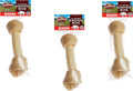 (3 Pack) Tasman's Natural Pet All-Natural Buffalo (Bison) Collagen-Based Bones, Large 9-10". Traditional Rawhide Alterna