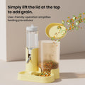 2 in 1 Hamster Water Bottle, Automatic Feeder, No Drip Small Animal Water Dispenser Food Bowl for Syrian Dwarf Hamsters,