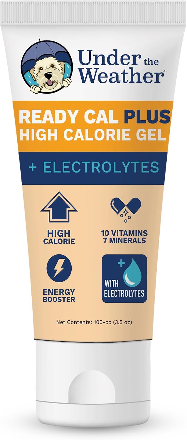 Under the Weather Pet Electrolytes Ready Cal Plus Gel for Dogs | Vet-Formulated High-Calorie Supplement for Dog & Puppy 