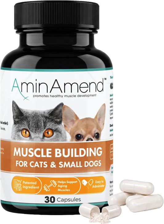 Small Dog & Cat CaHMB Muscle Support Capsules, Vitamin D3, 30 Ct