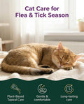 Natural Cat Flea & Tick Topical Care, Long-Lasting Waterproof Formula, Cats & Kittens Over 1.5 lbs and 8 Weeks, 6 Doses