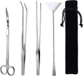 15in Aquascaping Tools, 4 in 1 Long Aquarium Tweezers Scissors Spatula, Stainless Steel Aquatic Plants Aquascaping Tools