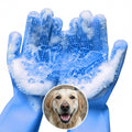 Cat and Dog Shampoo Gloves with 3000 Soft Bristles – 2-in-1 Dog Bath Gloves 11.6", Durable Silicone, Saves Shampoo | Massage, Grooming & Clean Wet or Dry – Made for Every Breed and Coat Style (Blue)