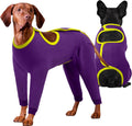 IDOMIK Dog Recovery Suit, Full Body Surgical Onesie Anti Licking,Purple,XL