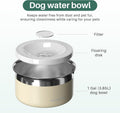 Gardner Pet Slow Water Bowl for Dogs – No Spill, Anti-Splash Floating Plate Design, Slows Drinking to Reduce Mess, Keeps Water Clean & Floors Dry, 3.8L(White)