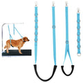 Dog Grooming Belly Straps Sky Blue Pet Grooming Supplies 3 Sets Professional Dogs Belly Band Pet Dogs Groomer Extension Strap Table Arm Loop Extender for Small Medium Large Pets (Sky Blue)