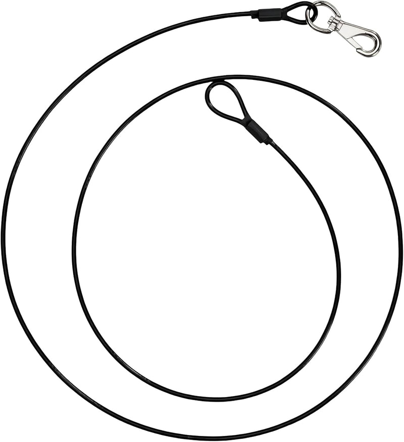Training Tie Down, 4/6ft Short Tether Cable for Dogs - Short Anti-Chew Puppy Lead for Teething, Potty Training, and Indo