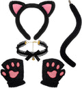 choyaxo Cat Costumes Including Cat Ears and Tail Necklace Paw Gloves Animal Costume