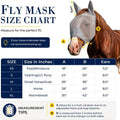 Raelitego Horse Fly Mask with Ears, Breathable Mesh UV Protection (L)