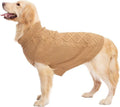 Mihachi Turtleneck Dog Sweater - Winter Coat Apparel Classic Cable Knit Clothes with Leash Hole for Cold Weather, Ideal Gift for Pet in New Year