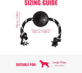 KONG Extreme Ball with Rope, Rubber Fetch Toy, Black, for Large Dogs