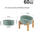 Elevated/Raised 15°Tilted Anti Slip Ceramic Dog Bowl for Medium & Large Breeds,Slanted Bulldog Big Face Pet Feeding Food