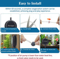 Nano Ultra Quiet Aquarium Air Pump 1.5W Mini Oxygen Aerator with Accessories for 1-15 Gallon Fish Tank Super Silent Blac