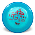 Hero Disc USA Superhero 235 K9 Candy Plastic Dog Disc, Outdoor Dog Toy and Pet Disc, Puncture Resistant Dog Flying Disc (Blue)