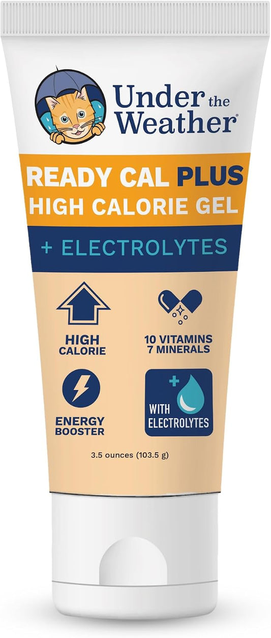 Under the Weather Pet Electrolytes Ready Cal Plus Gel for Cats | Vet-Formulated High-Calorie Supplement for Cats & Kitte