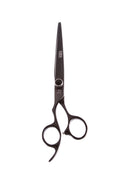 ShearsDirect 440c Japanese Stainless True Left-Handed Shear with Ergonomic Handle, Black, 7 Inch, 2.7 Ounce