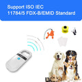 Pet Microchip Scanner ISO11784/85/FDX-B/EMID Animal Handheld Reader,134.2kHz Pet ID Scanner Rechargeable Animal Chip Reg