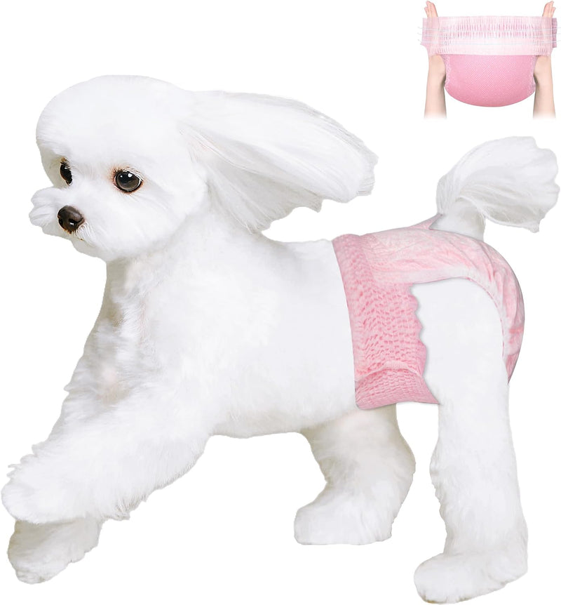 Ambreview Disposable Dog Diapers Female, Just Pull It Up, S 10 PCS