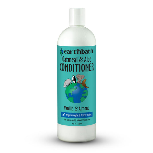 earthbath, Oatmeal & Aloe Conditioner - Dog Conditioner for Allergies & Itching, Dry Skin, Dog Wash that Helps Detangle & Relieve Itching, Made in USA, Cruelty Free Pet Conditioners - 16 Oz (1 Pack)